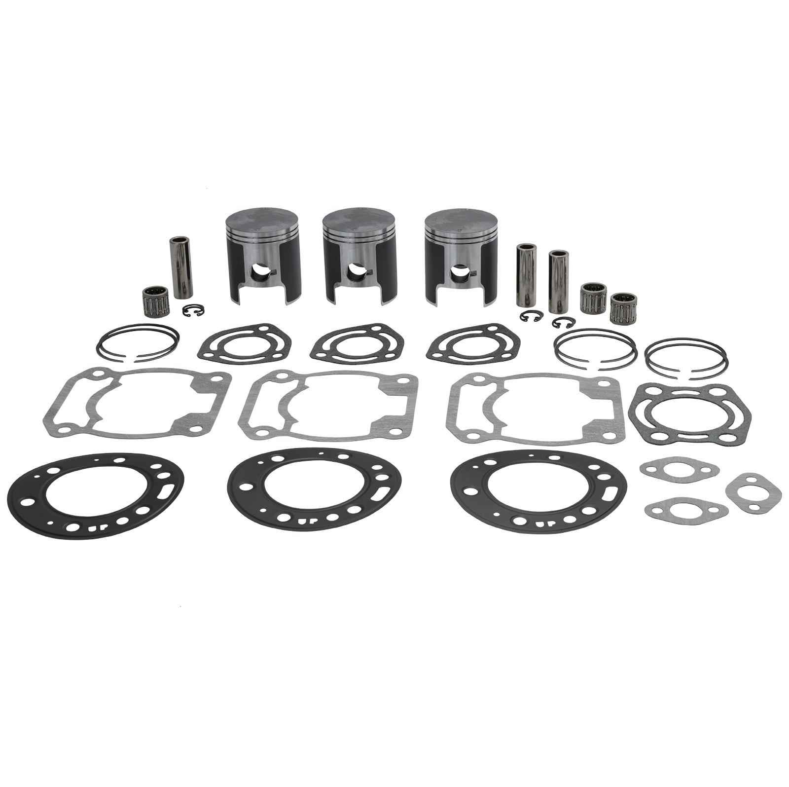 Top end kit for Polaris SL 650 Jet Ski engine repair kit with pistons, rings, gaskets, and bearings