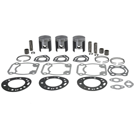 Top end kit for Polaris SL 650 Jet Ski engine repair kit with pistons, rings, gaskets, and bearings
