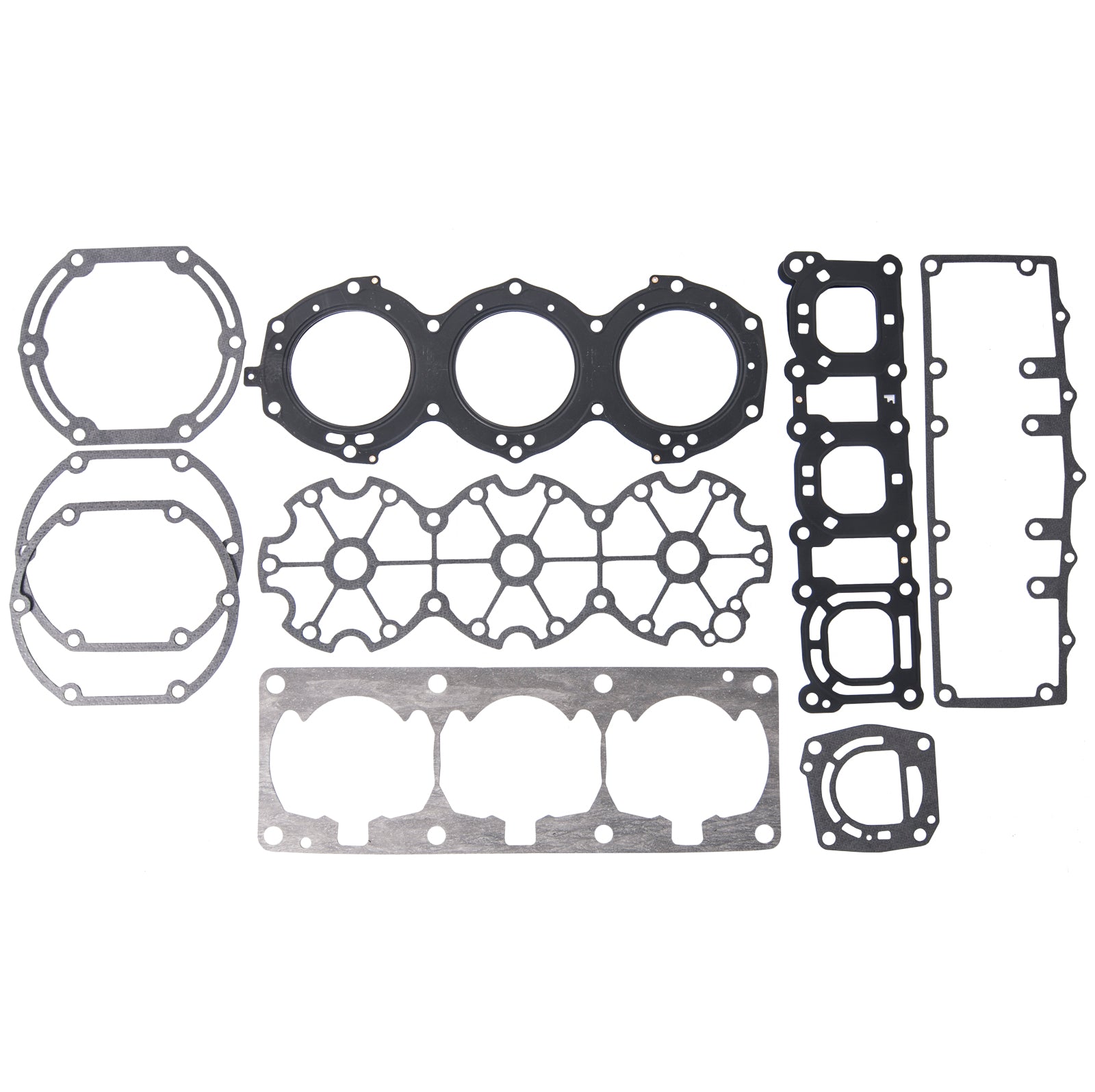 Top end gasket kit for Yamaha 63M-11351-01-00 and 65U-11181-00-00, fits WaveRunner and Jet Ski engines