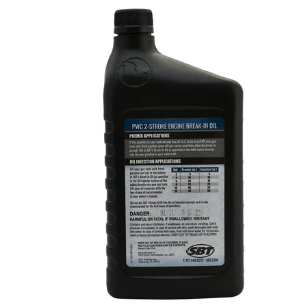 Sea-Doo break-in oil for select models, Jet Ski engine lubrication during initial run-in period