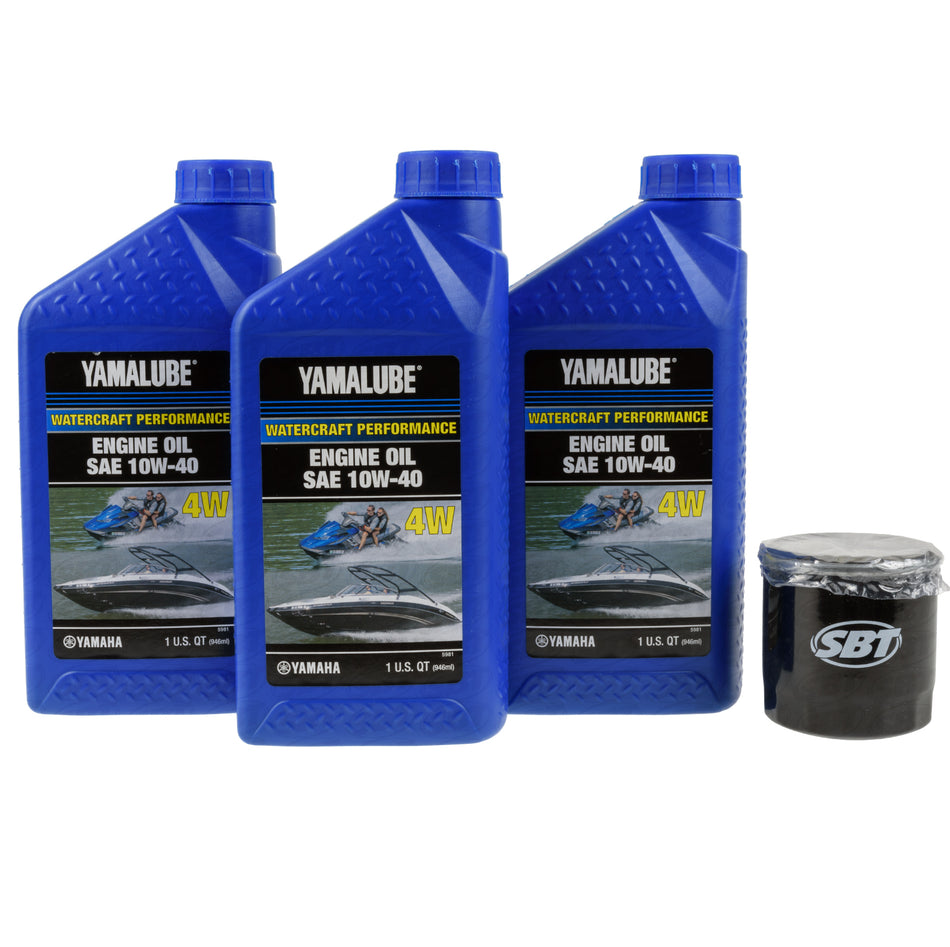 Yamaha WaveRunner Jet Ski 1.0–1.1L 4-stroke oil change kit without pump, part LUB-WTRCG-KT-00, fits 1994–1911