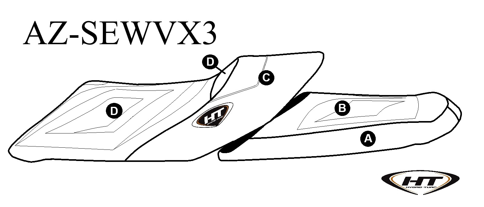 Hydro-Turf Premier seat cover for Yamaha WaveRunner VX/VX-C and VX Deluxe (2021–2026) Jet Ski