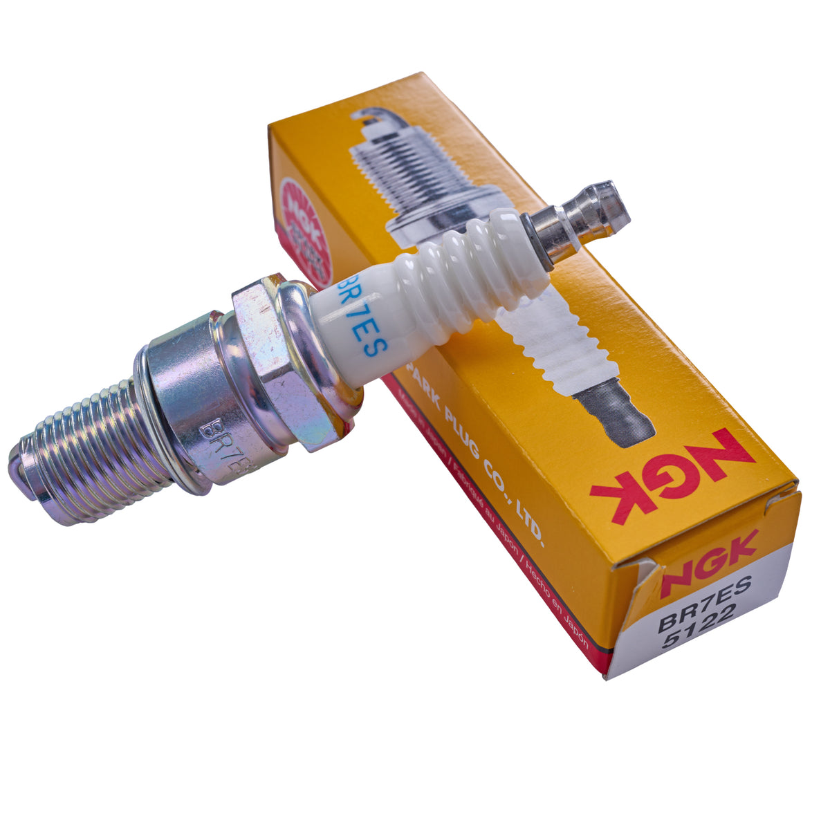 NGK BR7ES spark plug for select Sea-Doo models, compatible with Kawasaki Jet Ski applications