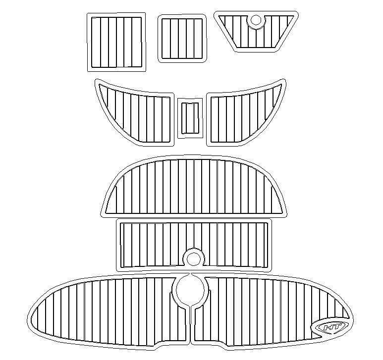 Pro Series rear mat kit for Yamaha WaveRunner AR/SX/SR 230 (2005–2006) Jet Ski