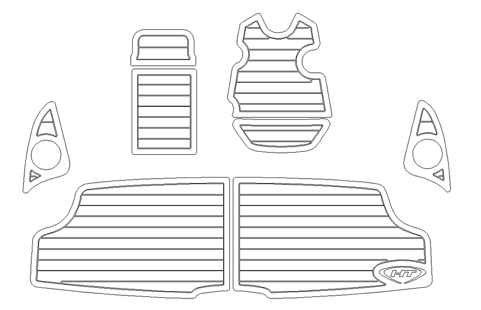 Yamaha WaveRunner Pro-Series rear mat kit for 242 LTD/S/X 2015–2018 Jet Ski