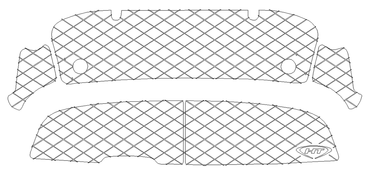 Pro Series rear mat kit for Yamaha WaveRunner AR/SX 190 Jet Ski, fits 2012–2018 models