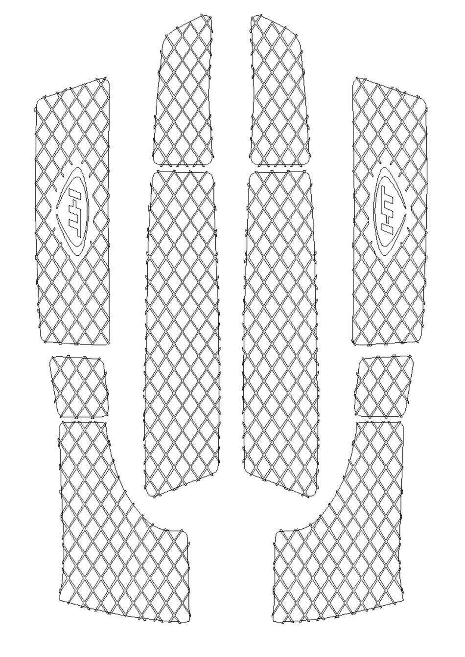 Yamaha Pro Series intake grate for WaveRunner Jet Ski: Wave Venture 700/1100/760 and XL 1200/760/700 models
